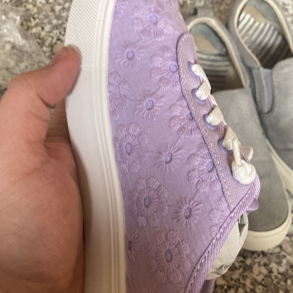 Studio 1886 Canvas Sneakers Lavender + Flower Design Slip Ons BRAND NEW size 8 - Picture 16 of 16